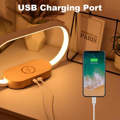 China Recyclable Materials Wireless Charger Wooden Charger Fast Charger With Clock And Light for sale