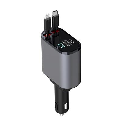 China Convenient USB-C Output 5V/3A Car Charger with MAX 120W Rated Power for sale