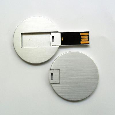 China De Stokkenudp flits 2,0 erkend FCC van metaalmini round credit card USB Te koop