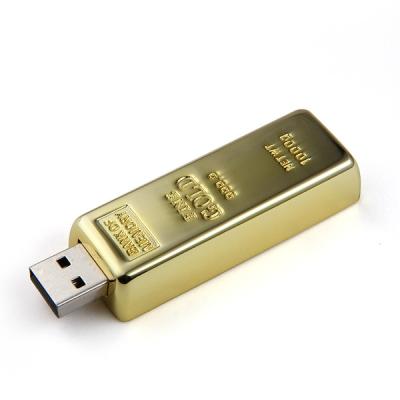 China Metall-USBs des Goldbarren-128GB Gedächtnis 8MB/S Soem-ODM grelles Antriebs-2,0 volles zu verkaufen