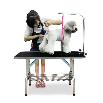 China Viable Multifunctional Pet Dog Grooming Veterinary Working Folding Table with Adjustable Arm and Noose for sale