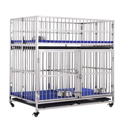 China Store Breathable Online Hot Sale Large Folding Cage Dog Cages Foldable Facilities 6 Panel Metal Pet Fence With Pulley for sale