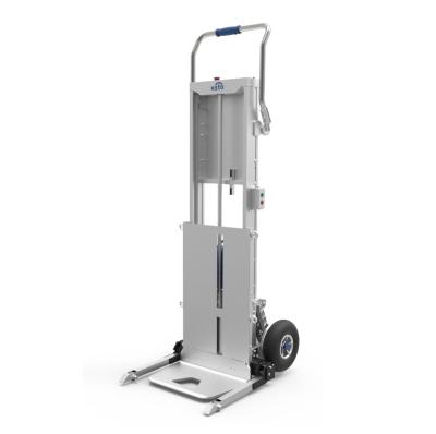 China Power Motorized Hand Truck Electric Portable Self Lift Stacker Loading Forklift for sale