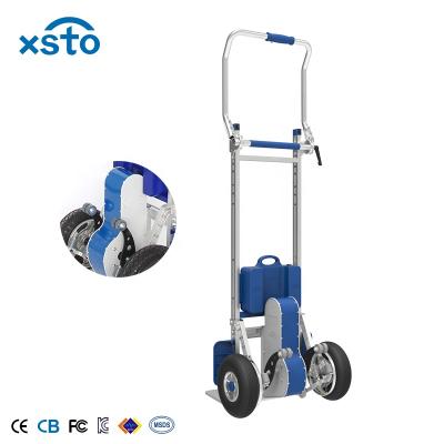 China High Quality Power Motorized Hand Trolley Aluminum Alloy 200Kg Brake Operated Stair Climbing Hand Truck Trolley for sale