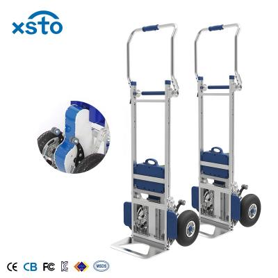 China Power Motorized Hand Trolley China CE Approved Brake Aluminum Staircase 200kg ZW7200G Lithium Electric Stair Climbing Cart for sale