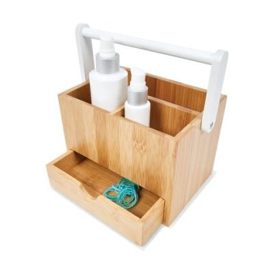 China Small Household Modern Bathroom Countertops Bamboo Finished Boutique Supplies Cosmetic Storage Box for sale