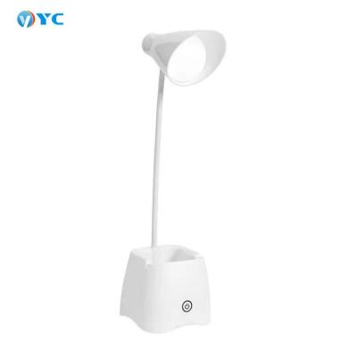 China Lighting Works Manufacturer's New Rechargeable Led Pen Holder Eye Protection Lighting Portable Three-speed Touch Table Lamp for sale