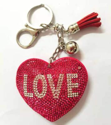 China Hot Crystal Luxury Designer Key Chains Keychains Design Pattern Heart Love Heart Love Promotion Gift Sale Key Chain for sale