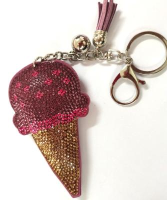 China Hot Cream Crystal Luxury Designer Key Chains Keychain Lice Promotion Gift Sale Key Chain for sale