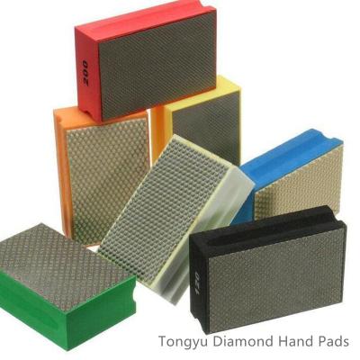 China 90mm Galvanisierungsdiamond hand sanding pads polishing Stein zu verkaufen