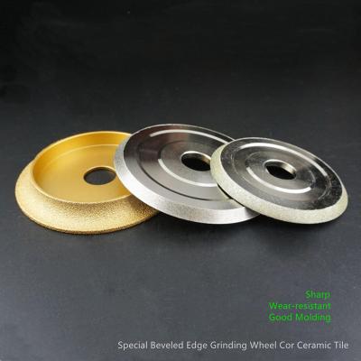 Cina il vuoto di 100mm ha brasato le mattonelle di Diamond Grinding Wheel For Ceramic in vendita