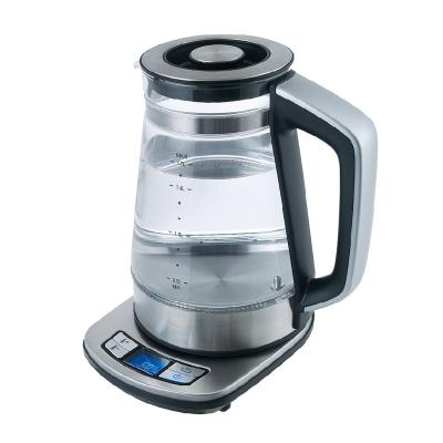 China 360 Degree Rotation Base Home Appliances Automatically Rotates 60 Minutes Keep Hot Smart Glass Kettle for sale