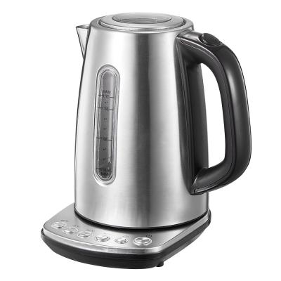 China 360 Degree Base 1.7L Protection Rotation Overheat Electric Kettle With 60/70/80/90/100 Degree Centigrade Variable Temperature Control for sale