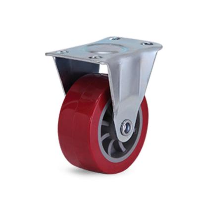 China 1Inch-3 Inch Rigid PU Wheels Office Chair Caster Wheels For Mini Table Leg Caster Rigid Wheels for sale