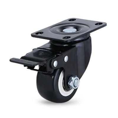 China Rigid 2.5inch PVC 2 Inch Plastic Caster Wheels Bench Wheelchair Casters Furniture Casters Light Duty Wheels for sale