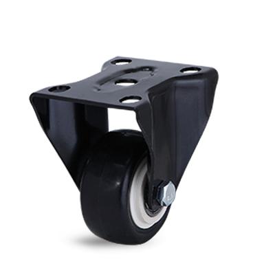 China 1.5inch Blake PVC Rigid Plastic Caster Wheels Box Fixed Fixed Casters Pulley Furniture Caster Wheels for sale