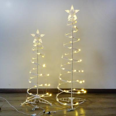 China New Fairy Series Christmas Light 2 Sets Spiral Tree Light Outdoor and Indoor Use Led Christmas Tree Light for sale