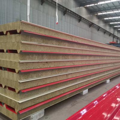 China 1000mm fireproof rock wool sandwich panel rock wool insulation for wall and roof panel for sale