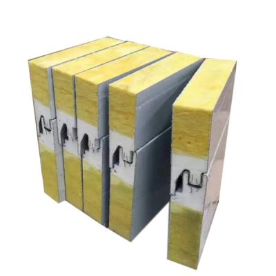 China 930/1000/1120mm China 100mm Glass Wool Sandwich Panel Panel Wall Sandwich Panel For Prefab Houses for sale