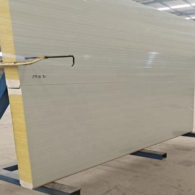 China 1000mm Building Material Rock Wool Sandwich Panel With PU Edge Sealing for sale