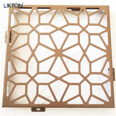 China Hot Selling Modern Art Hollow Aluminum Veneer Curve Curtain Wall For Exterior Decorative Building Facades for sale