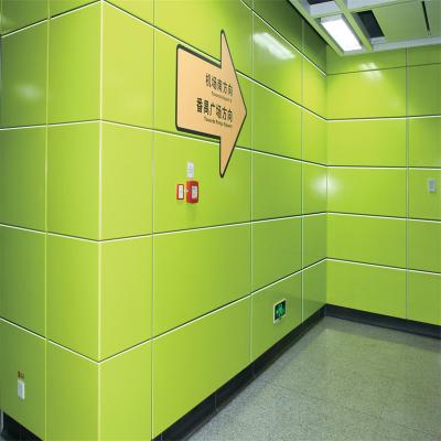 China Inmitation Wood Aluminum Grain Veneer Powder Spray Veneer Panel With Different Color for sale