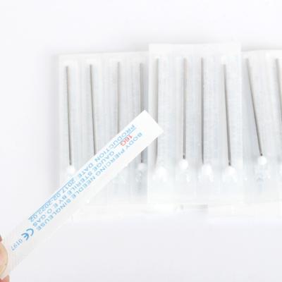 China Permanent Sterilized 316L Stainless Steel Piercing Needle for sale