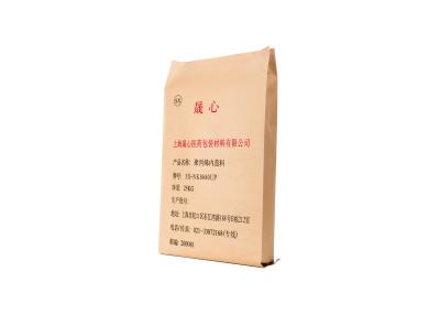 China Kraftpapier BOPP lamellierte Taschen mit genähtem/der Block-unterem Lasts-25kg Gewicht zu verkaufen