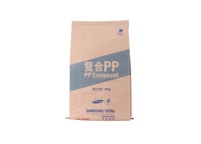 China Bolsos de la categoría alimenticia del papel de Multiwall Brown Kraft con aduana de la impresión en color de la soldadura en venta