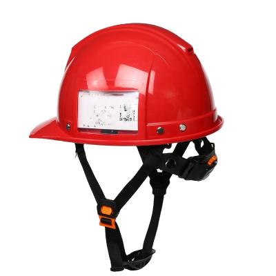 China Fasional Safety Helmet With Big Brim For Road Building At Construction Site Safety Helmet With Business Card for sale