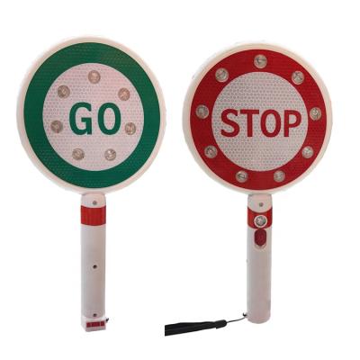 China Rechargeable LED Light Hand Grip Stop Stick One Side New GO Sign Led Hand Grip GO Sign Warning Sign Traffic Light Stick for sale