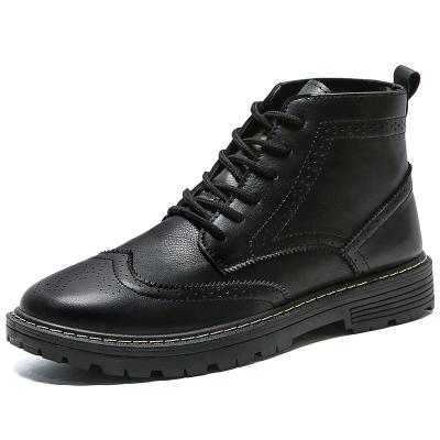 China British Autumn And Winter Fashion High Tops Men's Unique Lightweight Thick Breathable Non Slip Outdoor Casual Boots for sale