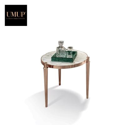 China Mateiral Living Room Furniture Modern Design Centerpiece Tea Table Stainless Steel Natural Luxury Italian Marble Top Coffee Table for sale