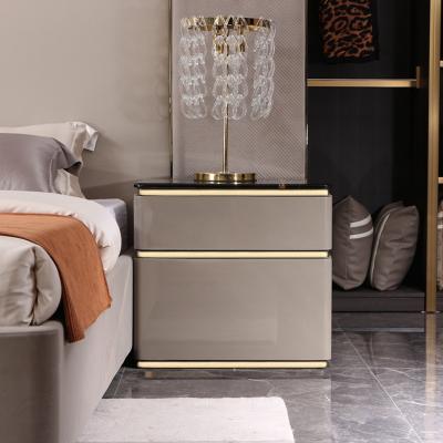 China Modern Design Adjustable Italian Luxury Bedroom Furniture Modern Nightstands Nightstands (Other) Bedside Cabinet for sale