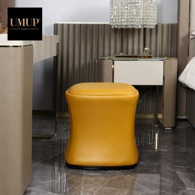 China (Other) Modern Luxury Customized Leather Upholstered Square Stool Adjustable Stool Design Locker Room Stool for sale