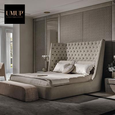 China (Other)Adjustable High Quality Bed Frame Italian Designers Bed King Size Modern Bedroom Sets Furniture for sale