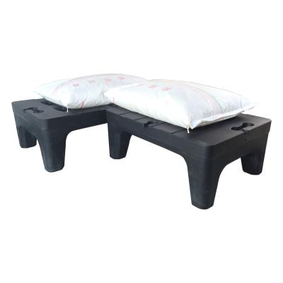 China Black Strength And Stability Plastic Dunnage Rack 152cm Long Storage Racks For Hotel for sale