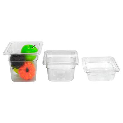 China Restaruant Custom Clear Plastic Unbreakable Polycarbonate Gastronorm 1/1 GN Container 1/6 Size Food Pan For Hotel for sale