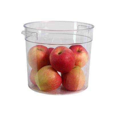 China Sustainable Hotel Using Unbreakable Round Plastic Food Storage Container Food Box Storage for sale