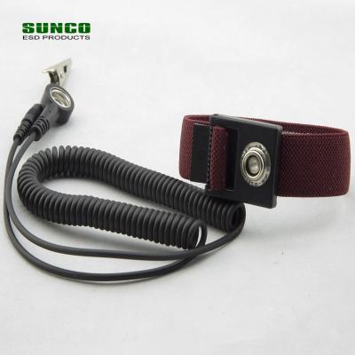 China Antistatic ESD Custom Elastic Wrist Strap For ESD Table Mat Flooring for sale