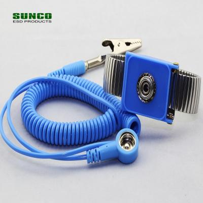 China Metal Strip ESD Anti-static High Quality Wrist Strap and Ground Rope for Phone Repair for sale