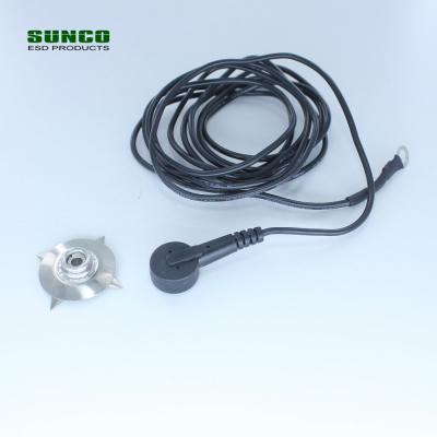 China ESD grounding for workstation ESD grounding reel cord with push button and clip for workstation for sale