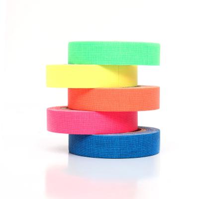 China Wholesale Price Party Decoration Fabric Duct Tape ANTISTATIC Fluorescent UV Neon Glow Colored Tape for sale