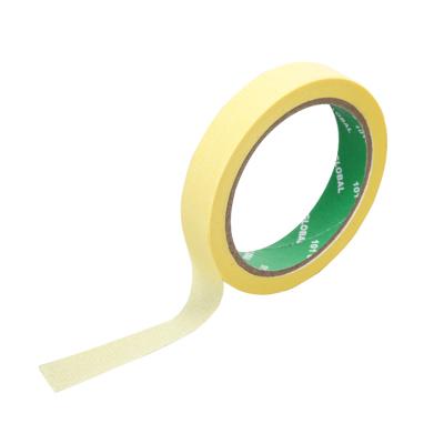 China Waterproof custom printed yellow masking tape paper tape good quality crepe for decorations wall for sale