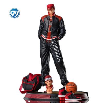 China 31CM Cartoon Toy Figuras Slam Dunk Toy Basketball PVC Figure Shohoku Hanamichi Miyagi Akagi Rukawa Sakuragi Mitsui Action Figure PVC Figure for sale