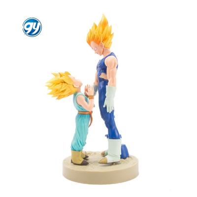 China Custom Toy Oem Dad And Son Cartoon Saiyan Majin Vegeta Dbz Trunks Young Dragon Figures Ball figuras PVC Super Figure for sale