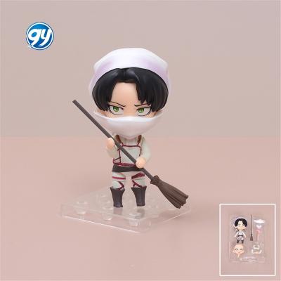 China Cartoon Toy Q Version Anime Attack on Titan Levi Character Model Decoration Collection Toy Action Figure for sale