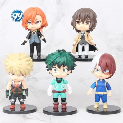 China Cartoon Toy 5pcs/set Anime Character Model Blind Box Gift Box Collectible Toy My Hero Academia Figure for sale