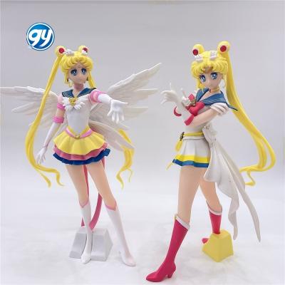 China Cartoon Collectible Model Toy 23cm Anime Cosplay Character Sailor Moon PVC Figure for sale