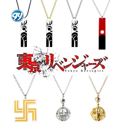 China TRENDY Tokyo Avengers Izana Kurokawa Cosplay Pendant Acrylic Props Hanafuda For Women Party Gift Jewelry Necklace Anime Halskette for sale